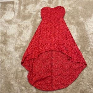 Red sparkly flower dress